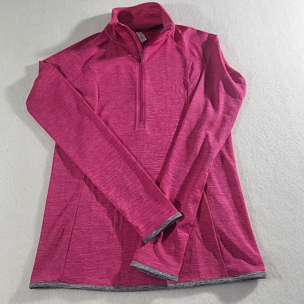 Under Armour Womens 1/4 Zip Pullover Fitted Breast Cancer Pink Sz Extra Small XS